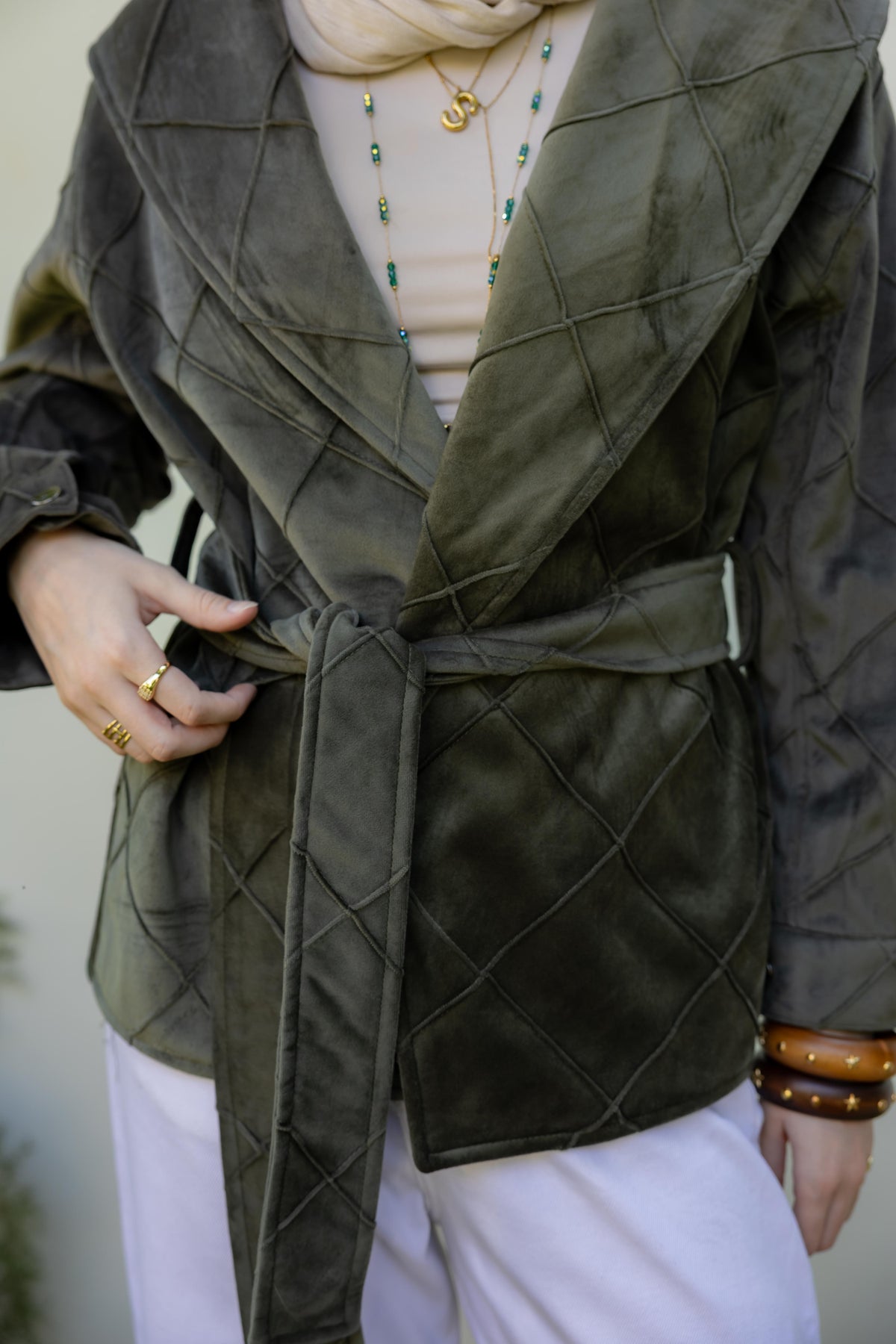 Harper Wrap Olive Jacket