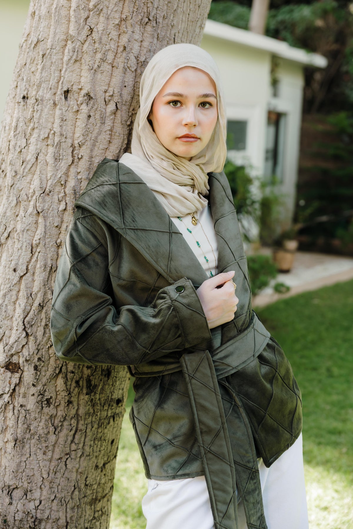 Harper Wrap Olive Jacket