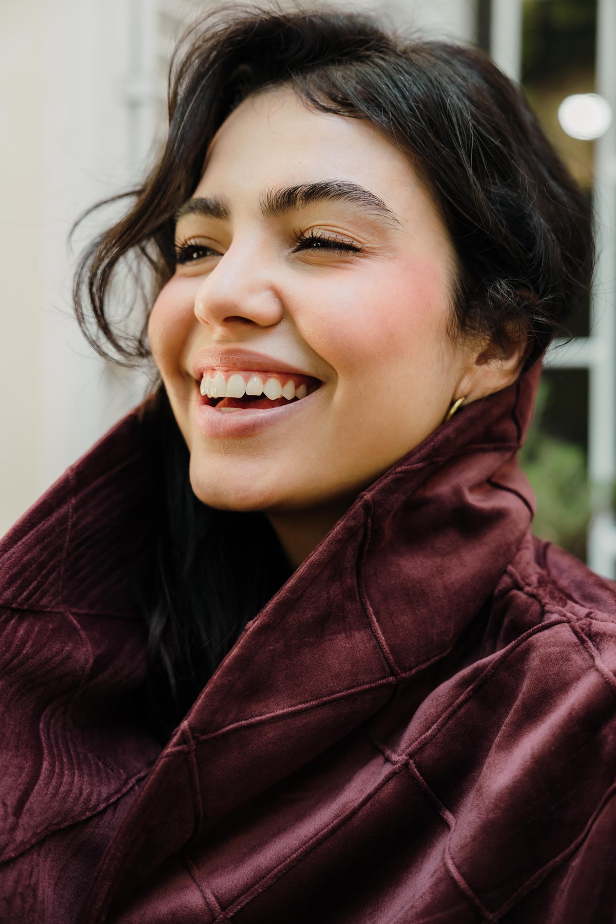 Harper Wrap Burgundy Jacket