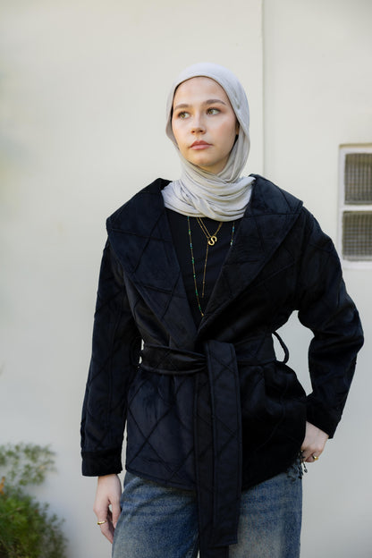 Harper Wrap Black Jacket