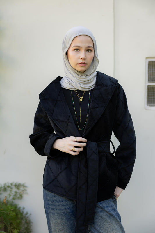 Harper Wrap Black Jacket