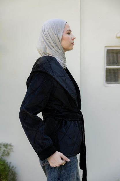 Harper Wrap Black Jacket