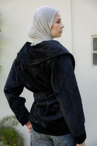 Harper Wrap Black Jacket