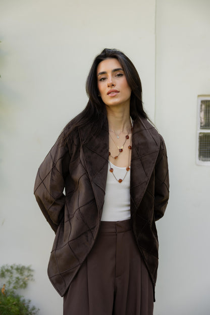Harper Wrap Brown Jacket