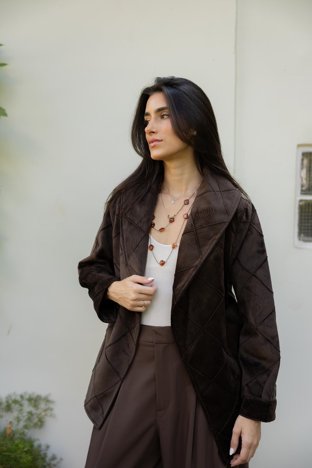 Harper Wrap Brown Jacket