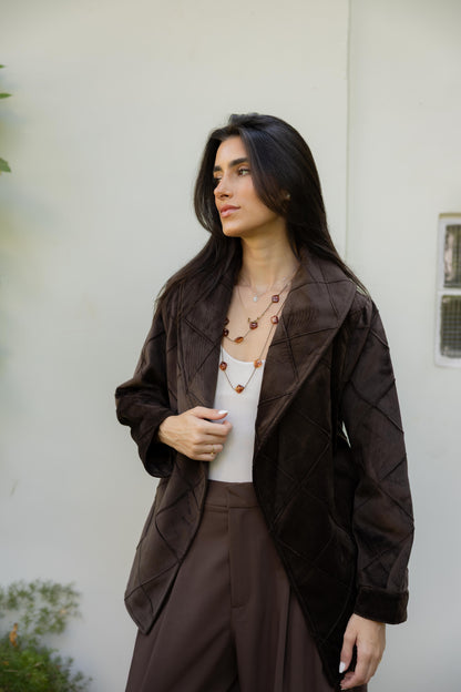 Harper Wrap Brown Jacket