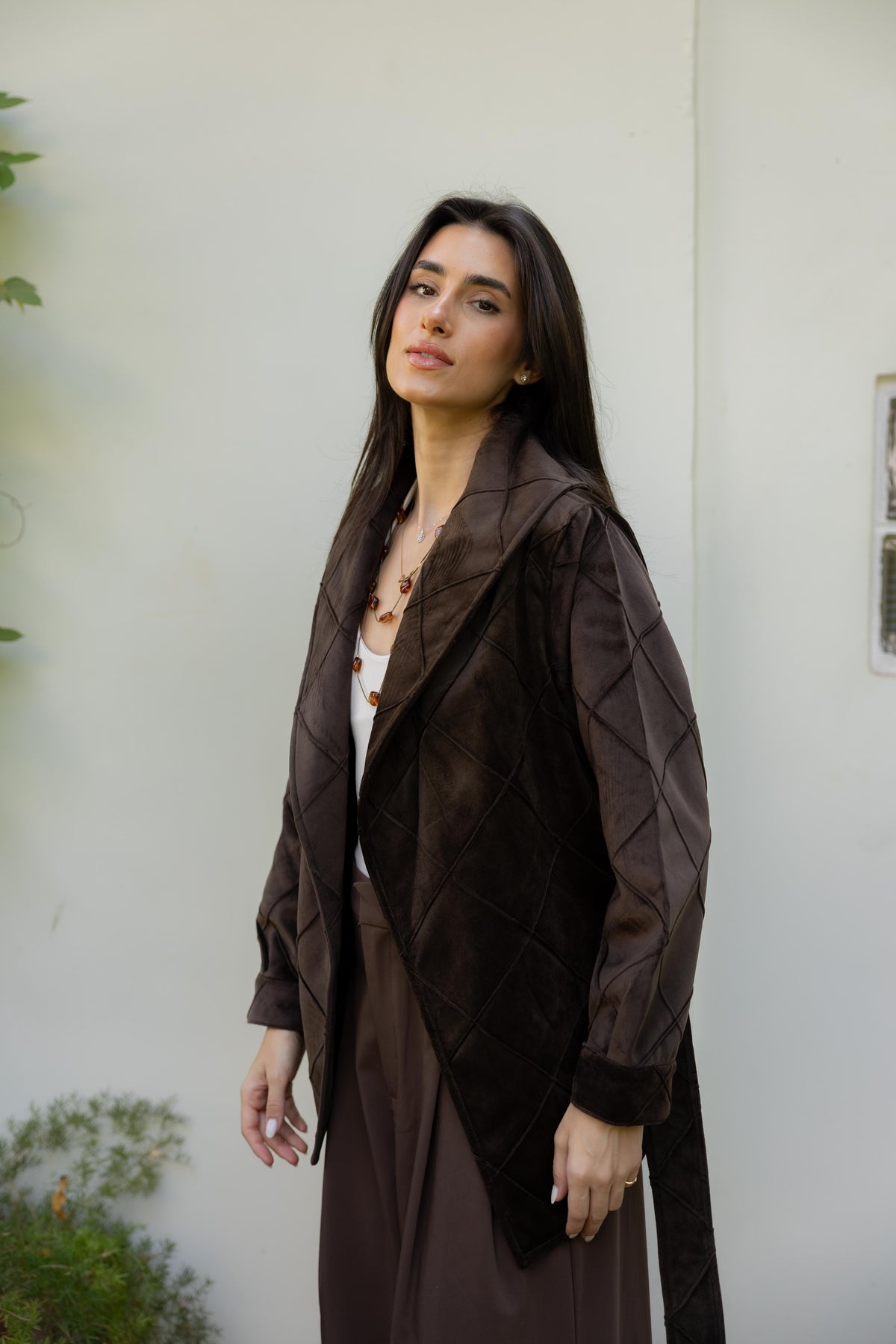 Harper Wrap Brown Jacket