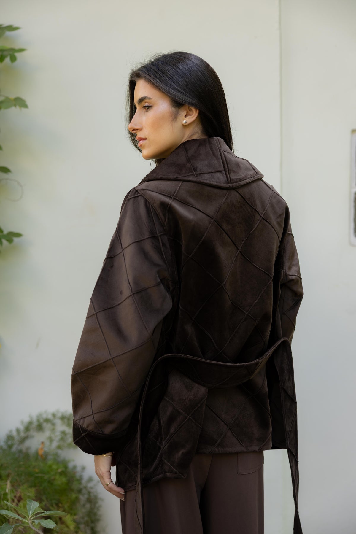 Harper Wrap Brown Jacket