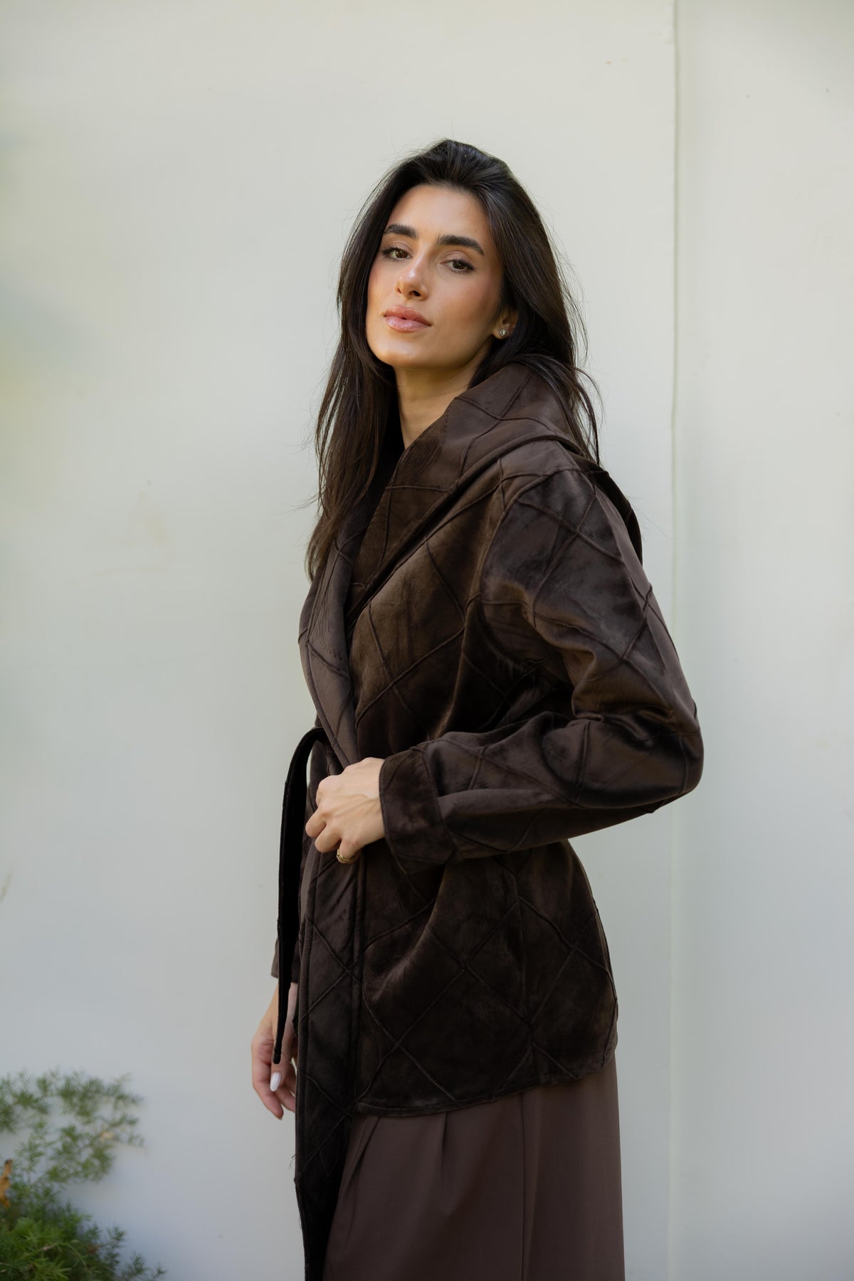 Harper Wrap Brown Jacket