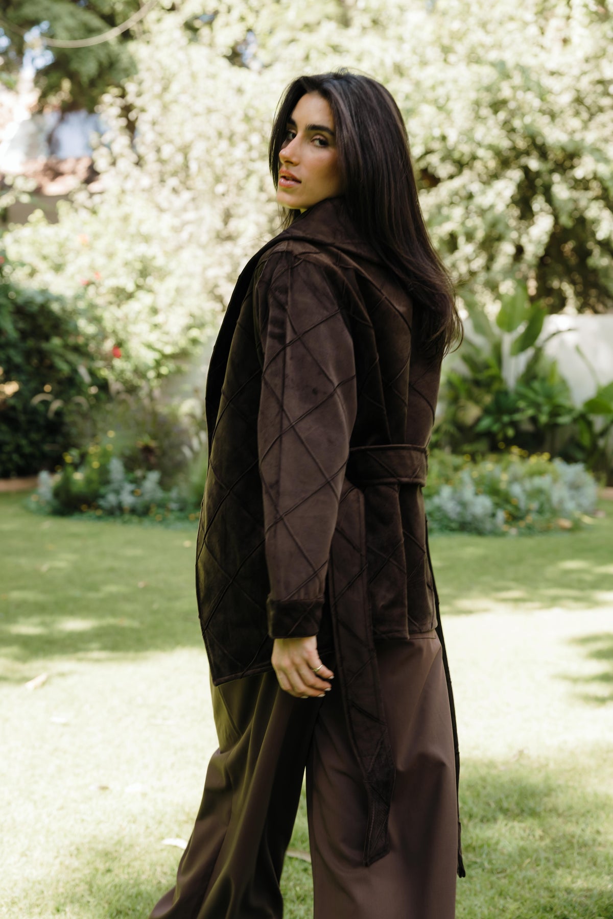 Harper Wrap Brown Jacket
