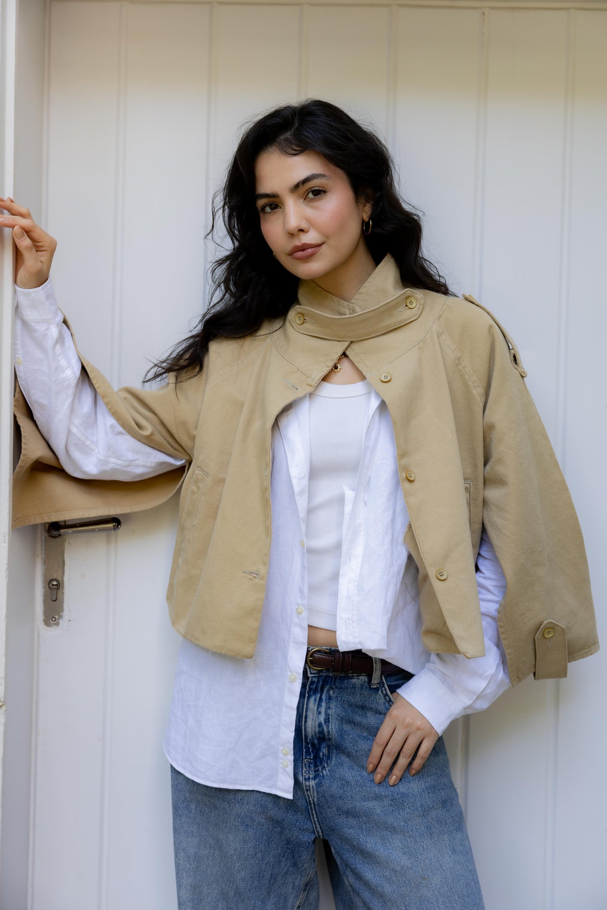 Dune Cape Camel Trench Jacket
