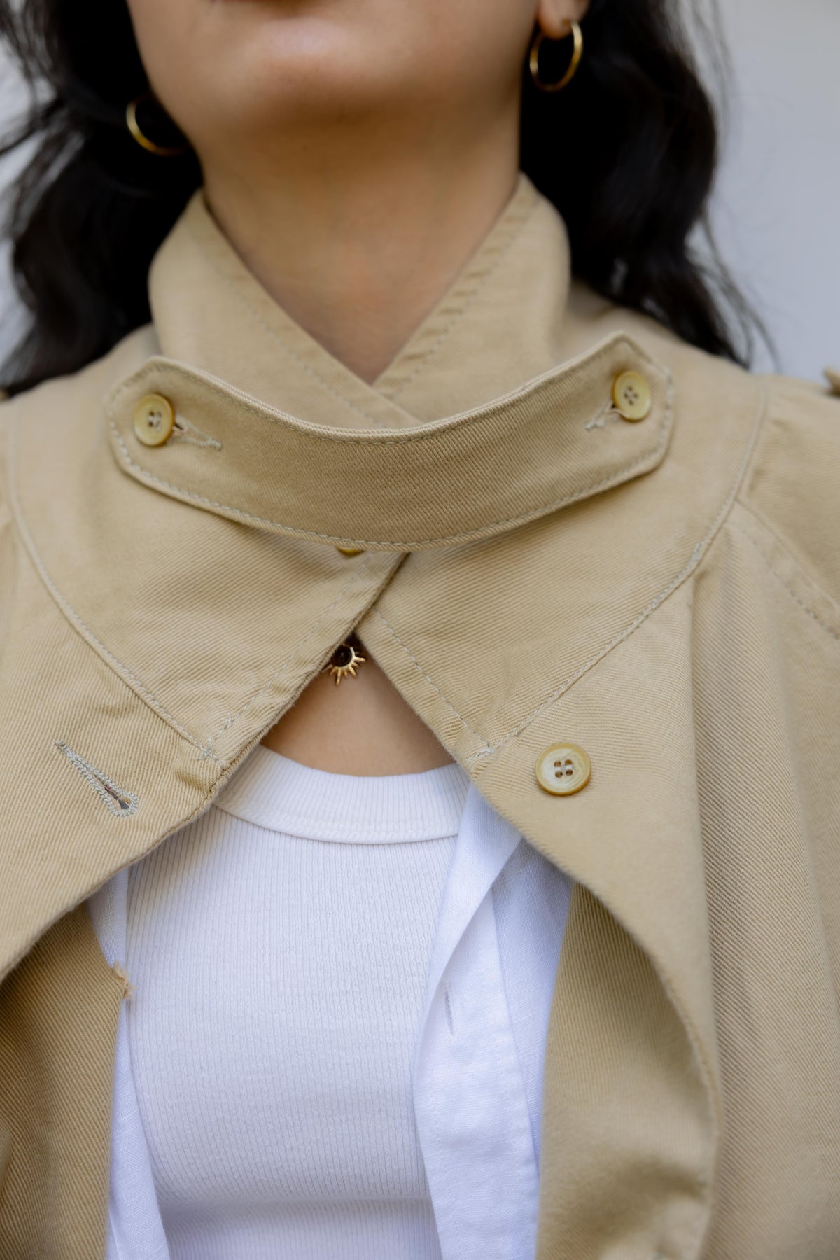 Dune Cape Camel Trench Jacket