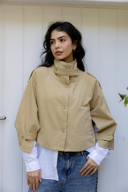 Dune Cape Camel Trench Jacket
