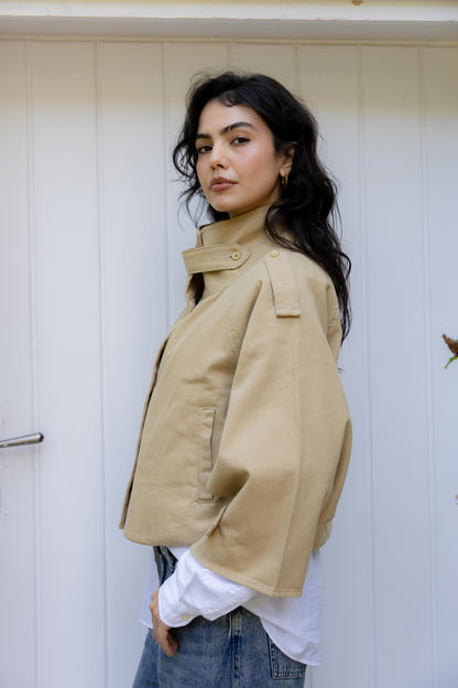 Dune Cape Camel Trench Jacket