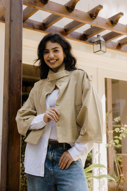 Dune Cape Camel Trench Jacket