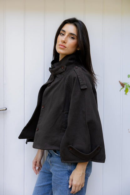 Dune Cape Brown Trench Jacket