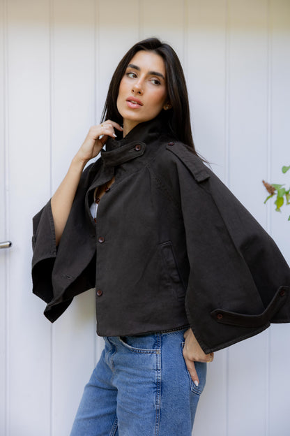 Dune Cape Brown Trench Jacket