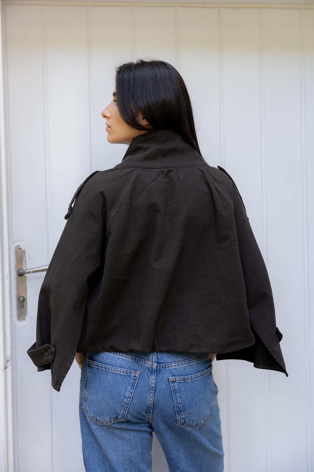 Dune Cape Brown Trench Jacket