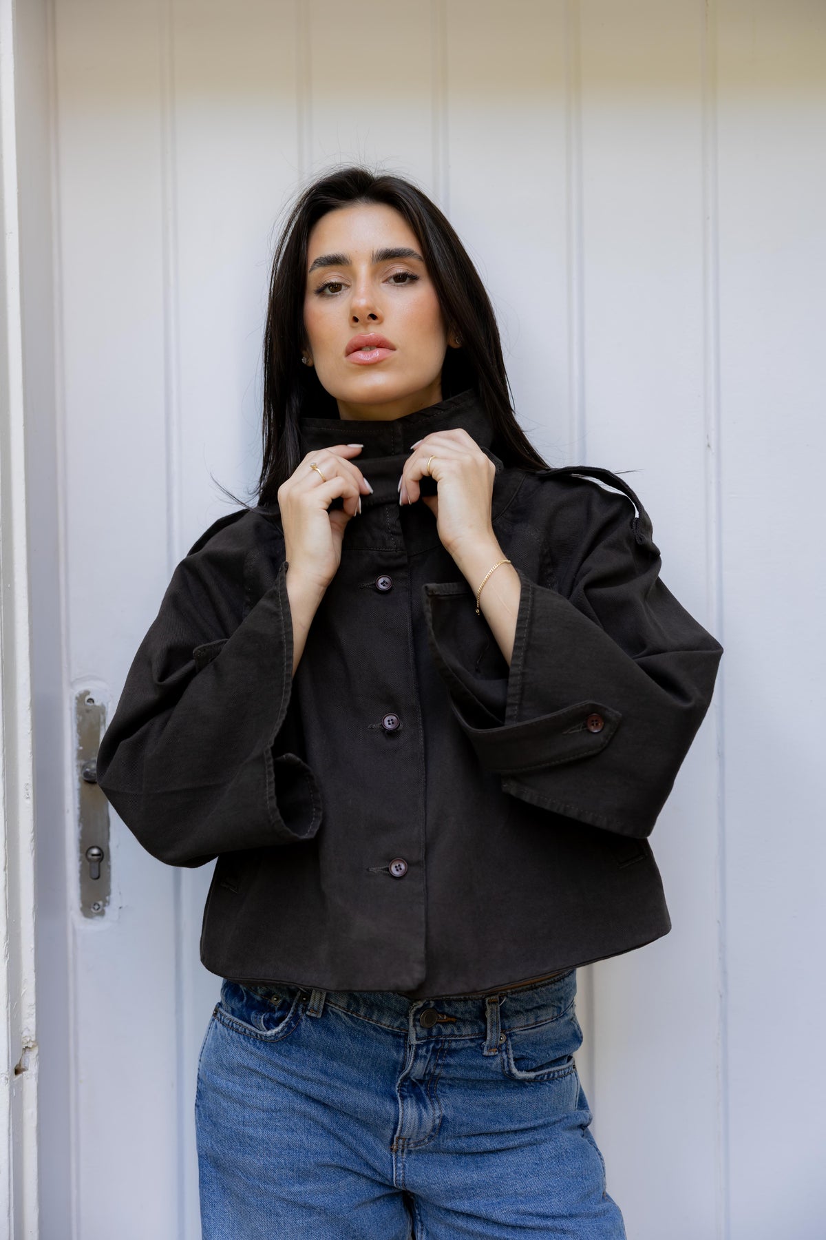 Dune Cape Brown Trench Jacket