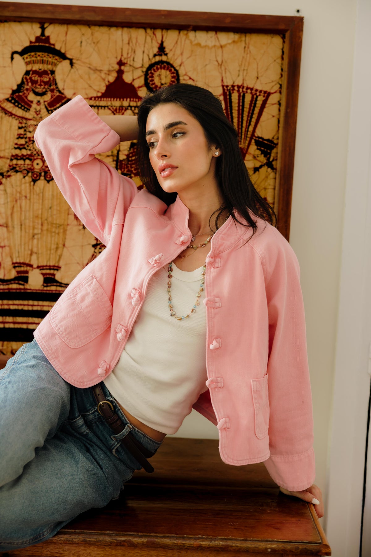 Japanese Pink Denim Jacket