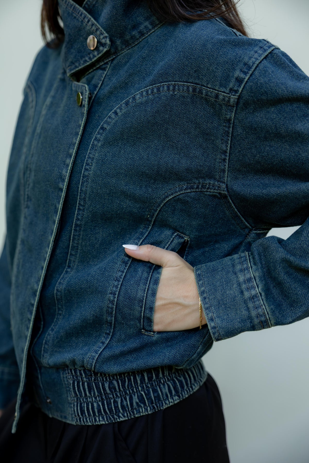 Halo Washed Blue Denim Jacket