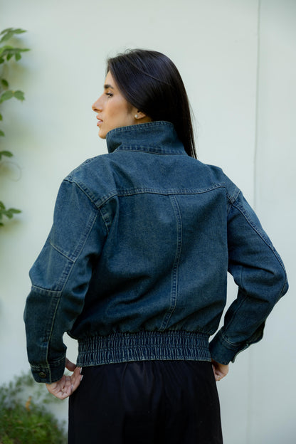 Halo Washed Blue Denim Jacket