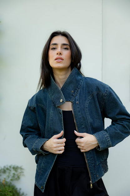 Halo Washed Blue Denim Jacket