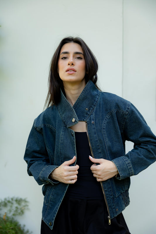 Halo Washed Blue Denim Jacket