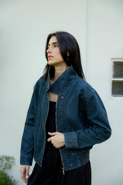 Halo Washed Blue Denim Jacket