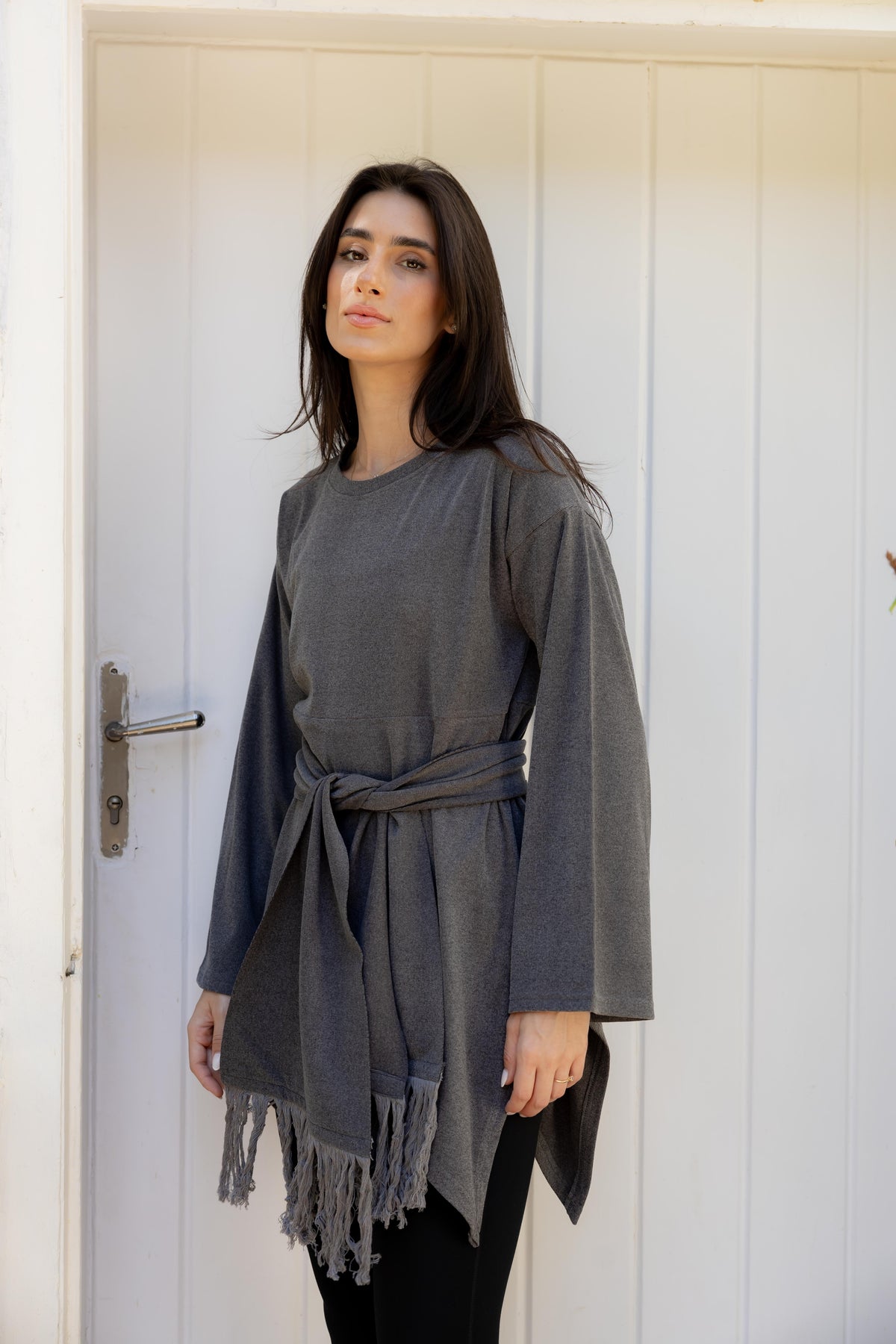 The Fringes Asymmetric Gray Top