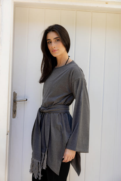 The Fringes Asymmetric Gray Top
