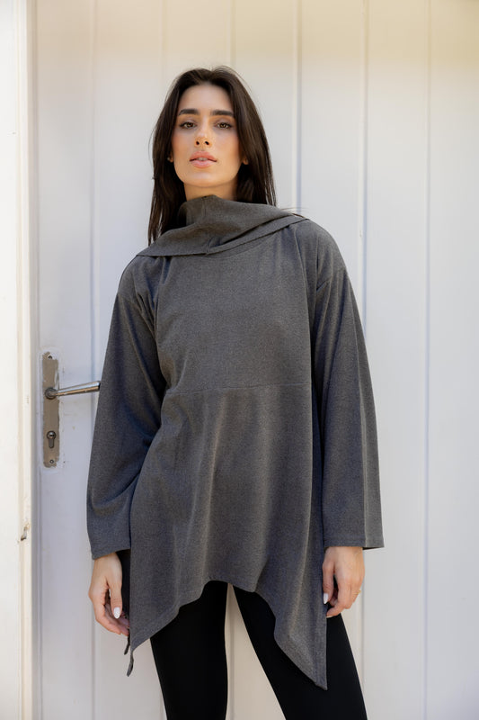 The Fringes Asymmetric Gray Top