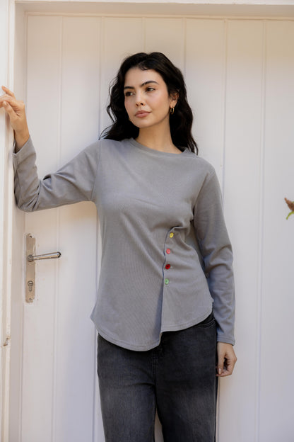 ColorPlay Gray Top