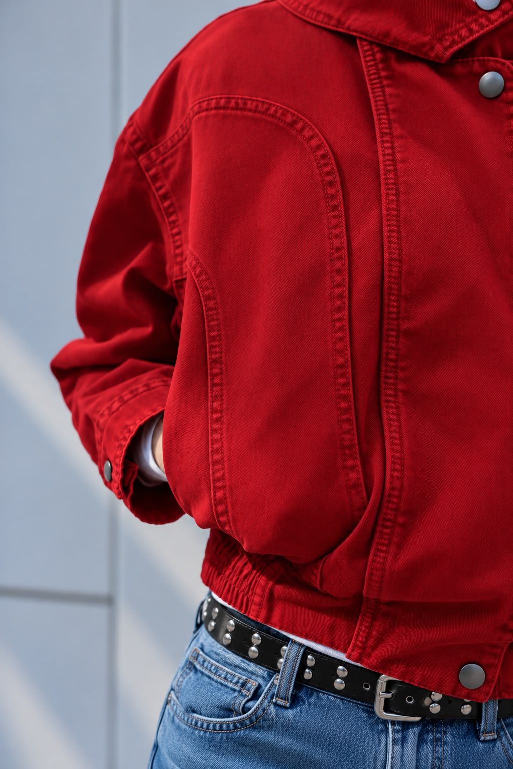 Halo Red Denim Jacket