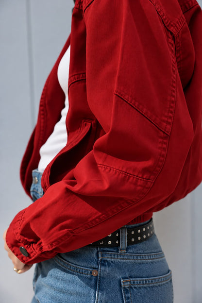 Halo Red Denim Jacket